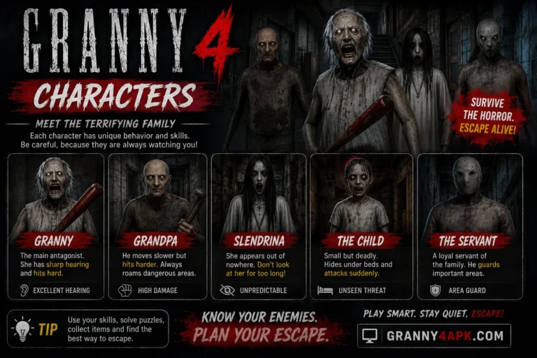 Granny 4 Characters Guide (2026) – All Enemies, NPCs & Their Roles